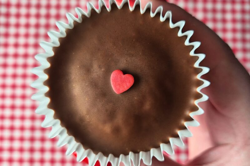 Valentines Heart Chocolate Cupcakes
