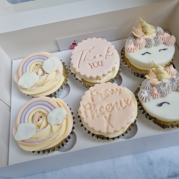 6 Birthday Cupcakes