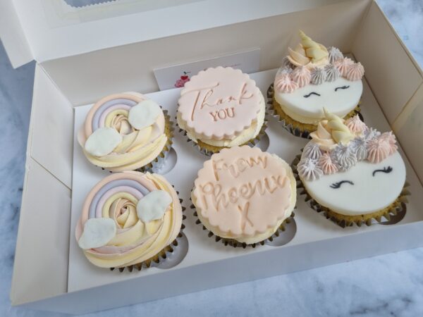 6 Birthday Cupcakes