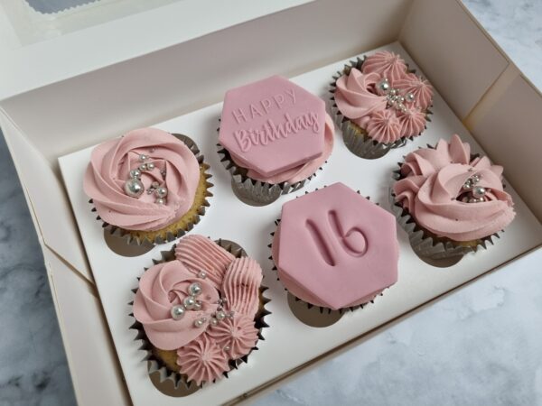 6 Birthday Cupcakes - Image 3